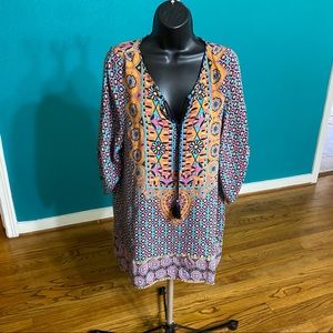 Tolani tunic multicolor silk size L